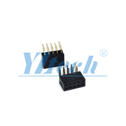 排母2.54/2*XP H:5.7 Y型 90度 PC3.0 PIN位:2*2P-2*40P