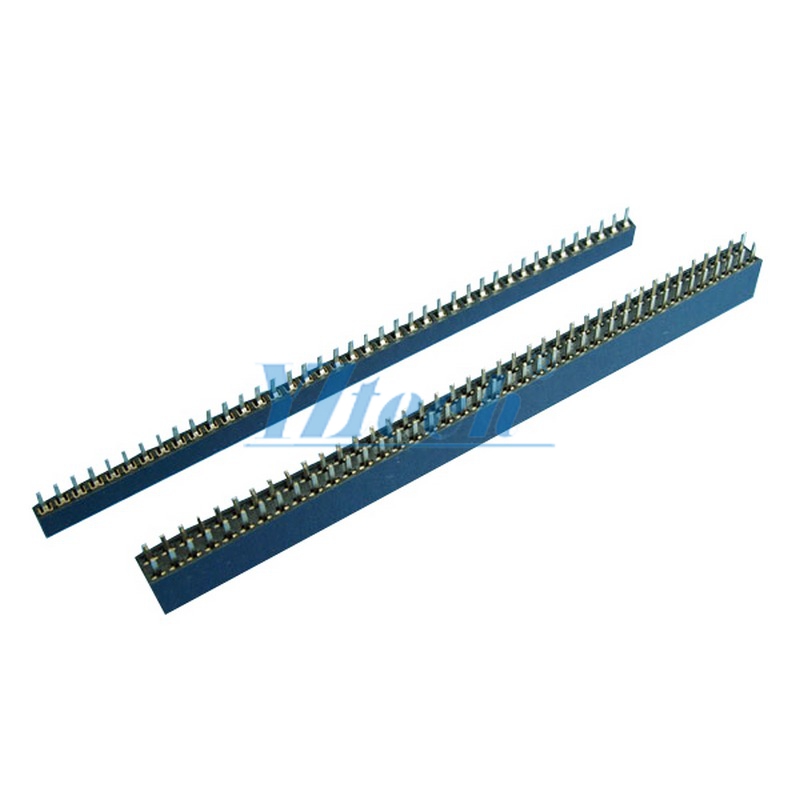 排母1.0 H:2.0 U型 180度DIP 雙排 PIN位：2*2P-2*50P