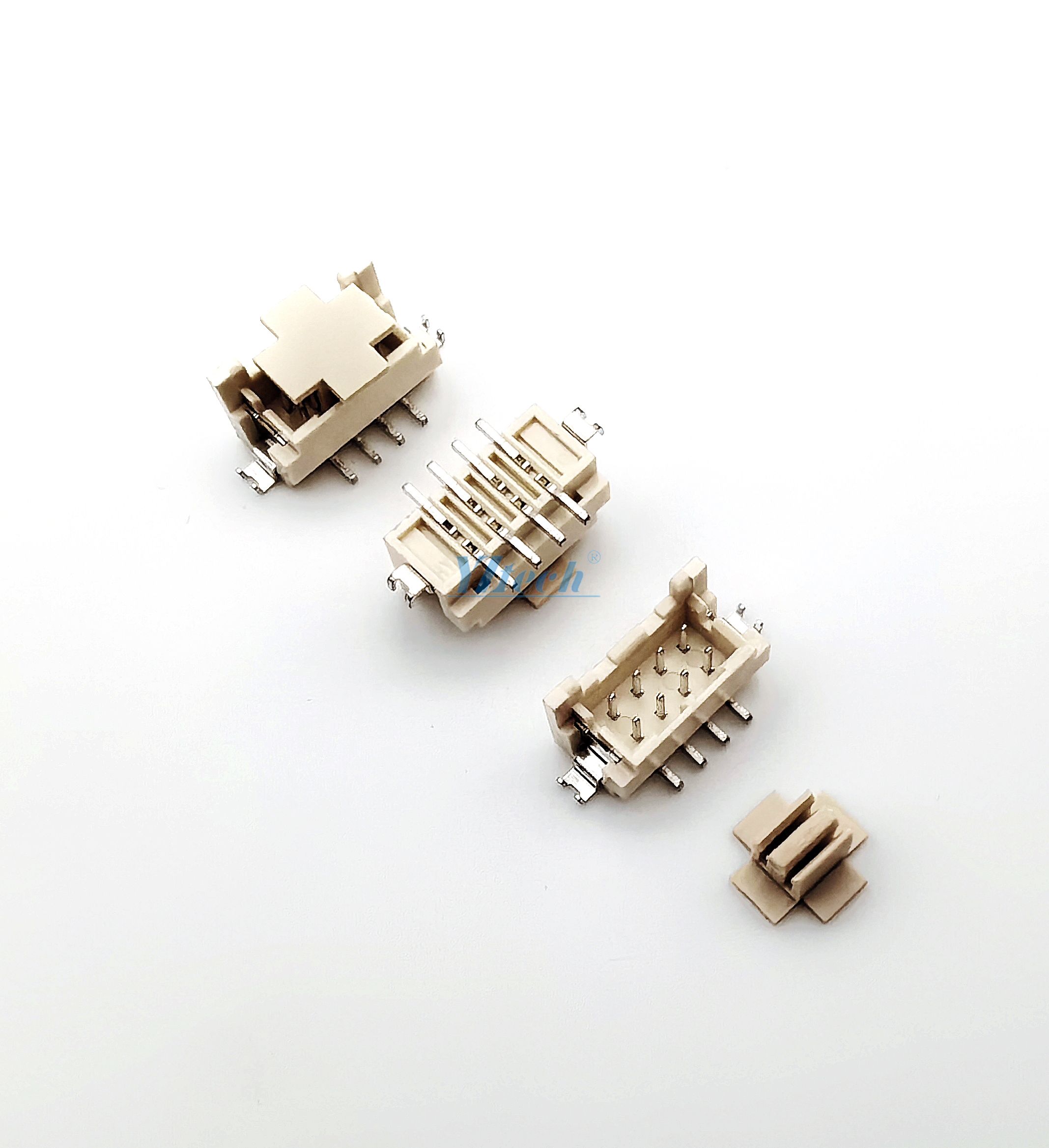針座連接器：PHD2.0雙頭帶焊片立貼 WAFER 180度 SMT TYPE 2*2P/3P/4P/5P/6P/7P/8P/9P/10P/11P/12P/16P 加蓋卷裝(zhuāng)
